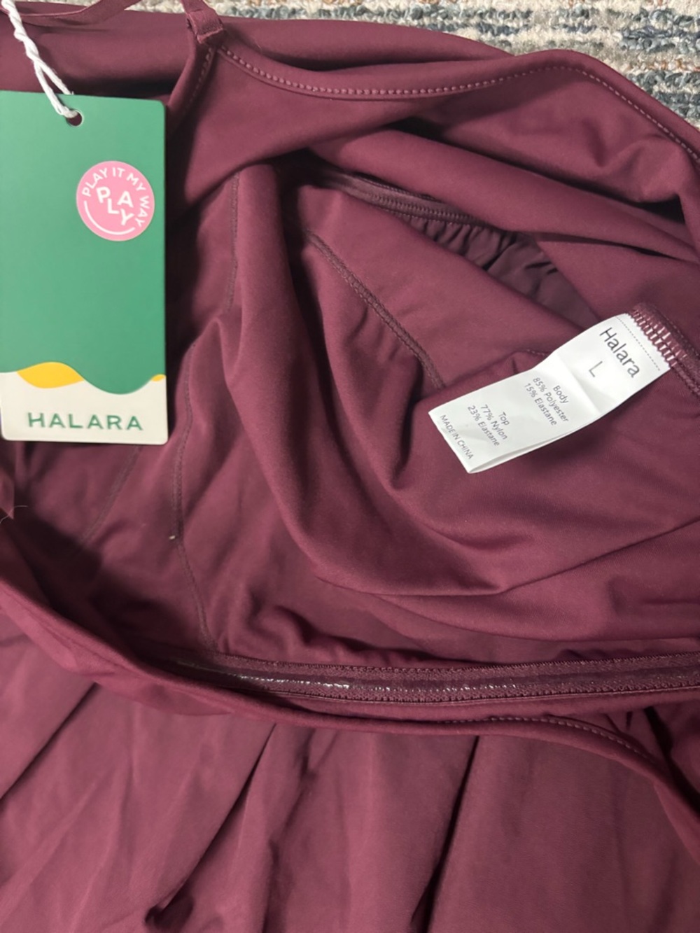 HALARA Wide-Leg Jumpsuit in Deep Plum - Picture 2 of 4